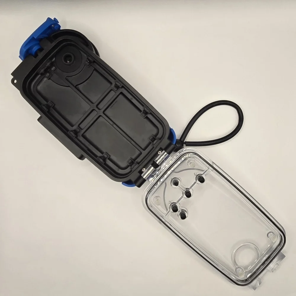 Blue and Black Underwater Wide Conversion LensWatershot Pro Case For IPhone 6/6s